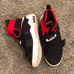 Black and Red Nike Basketball Shoes